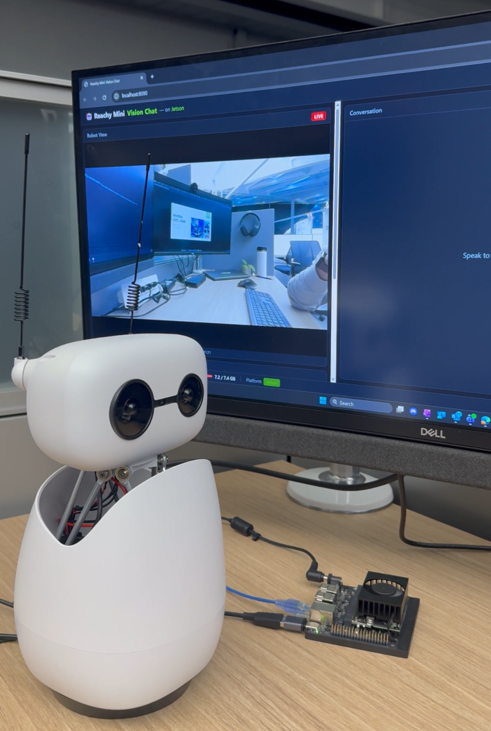 Reachy Mini running Web Vision Chat on Jetson Orin Nano